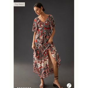 Anthropologie Tiered Maxi Dress